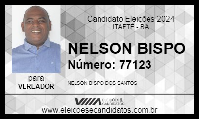 Candidato NELSON BISPO 2024 - ITAETÉ - Eleições