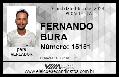 Candidato FERNANDO BURA 2024 - IPECAETÁ - Eleições