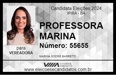 Candidato PROFESSORA MARINA 2024 - IPIRÁ - Eleições