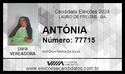 Candidato ANTÓNIA 2024 - LAURO DE FREITAS - Eleições