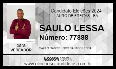 Candidato SAULO LESSA 2024 - LAURO DE FREITAS - Eleições