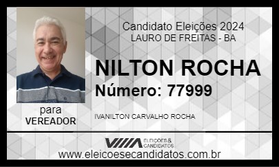 Candidato NILTON ROCHA 2024 - LAURO DE FREITAS - Eleições