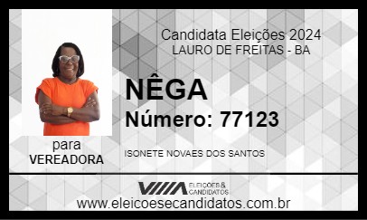 Candidato NÊGA 2024 - LAURO DE FREITAS - Eleições