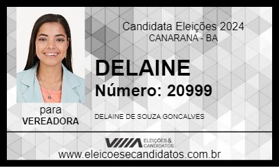 Candidato DELAINE 2024 - CANARANA - Eleições