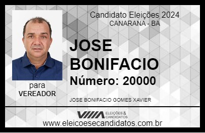 Candidato ZÉ BONIFÁCIO 2024 - CANARANA - Eleições