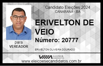 Candidato ERIVELTON DE VEI 2024 - CANARANA - Eleições