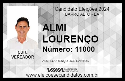 Candidato ALMI LOURENÇO 2024 - BARRO ALTO - Eleições