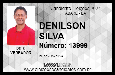 Candidato DENILSON SILVA 2024 - ABARÉ - Eleições