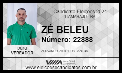 Candidato ZÉ BELEU 2024 - ITAMARAJU - Eleições