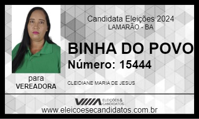 Candidato BINHA DO POVO 2024 - LAMARÃO - Eleições