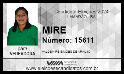 Candidato MIRE 2024 - LAMARÃO - Eleições