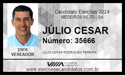 Candidato JÚLIO CESAR 2024 - MEDEIROS NETO - Eleições