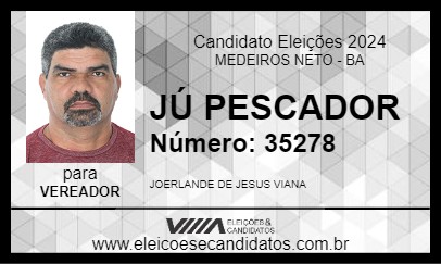 Candidato JÚ PESCADOR 2024 - MEDEIROS NETO - Eleições