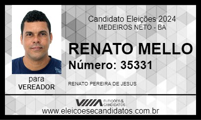 Candidato RENATO MELLO 2024 - MEDEIROS NETO - Eleições