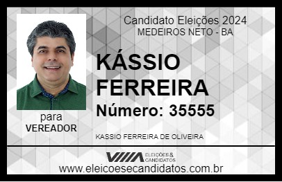 Candidato KÁSSIO FERREIRA 2024 - MEDEIROS NETO - Eleições