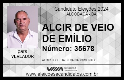 Candidato ALCIR DE VEIO DE EMÍLIO 2024 - ALCOBAÇA - Eleições