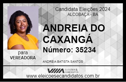 Candidato ANDREIA DO CAXANGÁ 2024 - ALCOBAÇA - Eleições