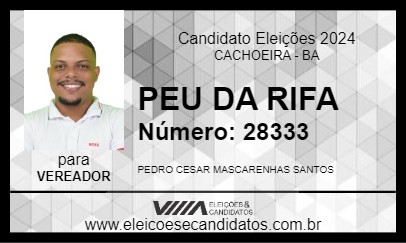 Candidato PEU DA RIFA 2024 - CACHOEIRA - Eleições