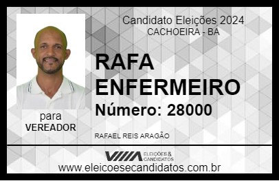 Candidato RAFA ENFERMEIRO 2024 - CACHOEIRA - Eleições