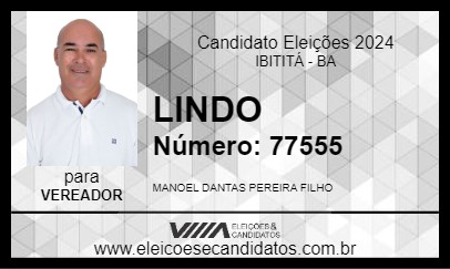 Candidato LINDO 2024 - IBITITÁ - Eleições