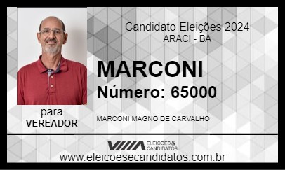 Candidato MARCONI 2024 - ARACI - Eleições