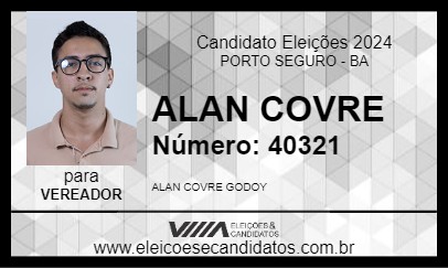 Candidato ALAN COVRE 2024 - PORTO SEGURO - Eleições