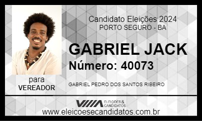 Candidato GABRIEL JACK 2024 - PORTO SEGURO - Eleições