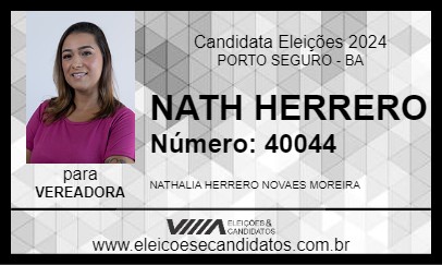 Candidato NATH HERRERO 2024 - PORTO SEGURO - Eleições