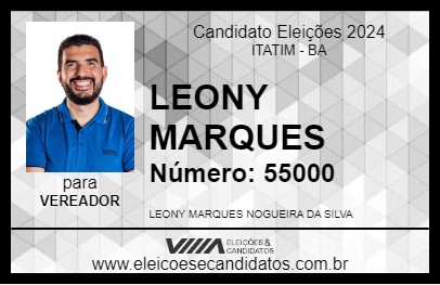 Candidato LEONY MARQUES 2024 - ITATIM - Eleições