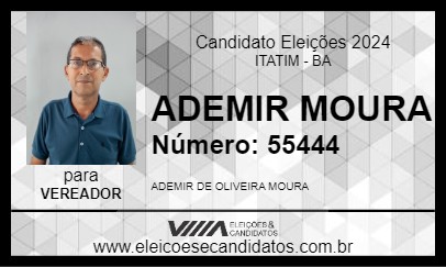 Candidato ADEMIR MOURA 2024 - ITATIM - Eleições