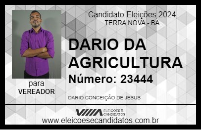 Candidato DARIO DA AGRICULTURA 2024 - TERRA NOVA - Eleições