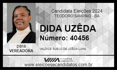 Candidato DIDA UZÊDA 2024 - TEODORO SAMPAIO - Eleições