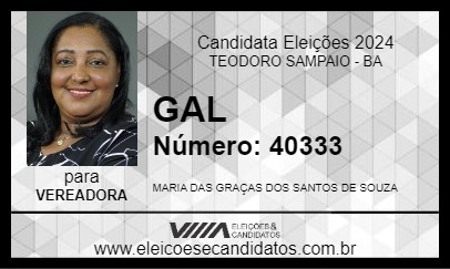 Candidato GAL 2024 - TEODORO SAMPAIO - Eleições