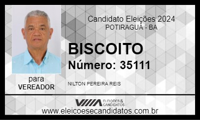 Candidato BISCOITO 2024 - POTIRAGUÁ - Eleições