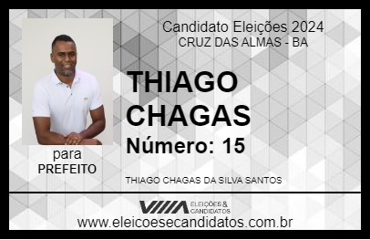 Candidato THIAGO CHAGAS 2024 - CRUZ DAS ALMAS - Eleições