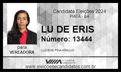 Candidato LU DE ERIS 2024 - PIATÃ - Eleições