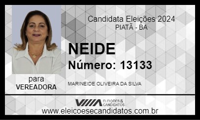 Candidato NEIDE 2024 - PIATÃ - Eleições