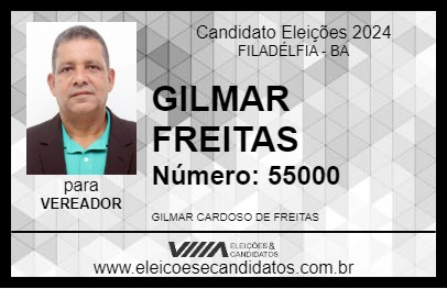 Candidato GILMAR FREITAS 2024 - FILADÉLFIA - Eleições