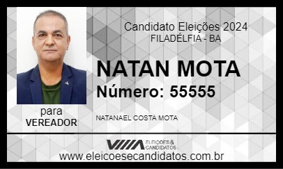 Candidato NATAN MOTA 2024 - FILADÉLFIA - Eleições