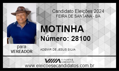 Candidato MOTINHA 2024 - FEIRA DE SANTANA - Eleições