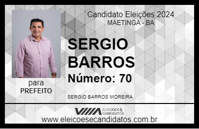 Candidato SERGIO BARROS 2024 - MAETINGA - Eleições