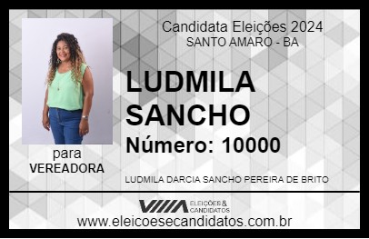 Candidato LUDMILA SANCHO 2024 - SANTO AMARO - Eleições