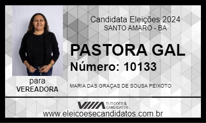 Candidato PASTORA GAL 2024 - SANTO AMARO - Eleições