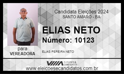 Candidato ELIAS NETO 2024 - SANTO AMARO - Eleições