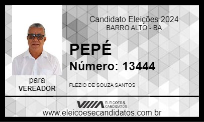 Candidato PEPÉ 2024 - BARRO ALTO - Eleições