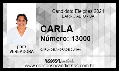 Candidato CARLA 2024 - BARRO ALTO - Eleições