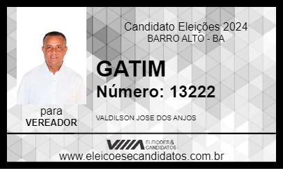 Candidato GATIM 2024 - BARRO ALTO - Eleições