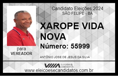 Candidato XAROPE VIDA NOVA 2024 - SÃO FELIPE - Eleições