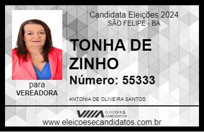 Candidato TONHA DE ZINHO 2024 - SÃO FELIPE - Eleições