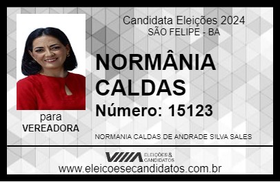 Candidato NORMÂNIA CALDAS 2024 - SÃO FELIPE - Eleições